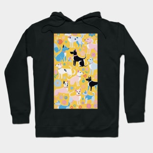 Hilma's Canine Reverie: Abstract Whimsy Hoodie